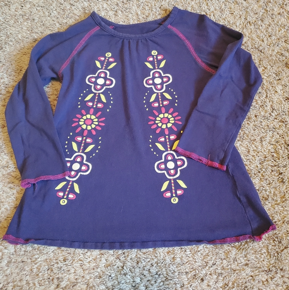 💜 Toddler girl tunic style floral tee size 2T
